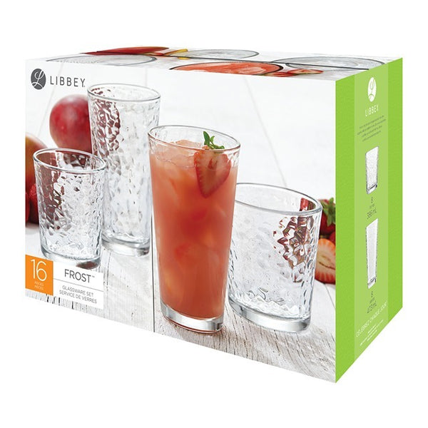 Libbey Frost 16pc Drinkware Set