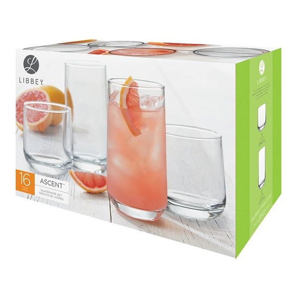 Libbey Ascent 16pc Drinkware Set